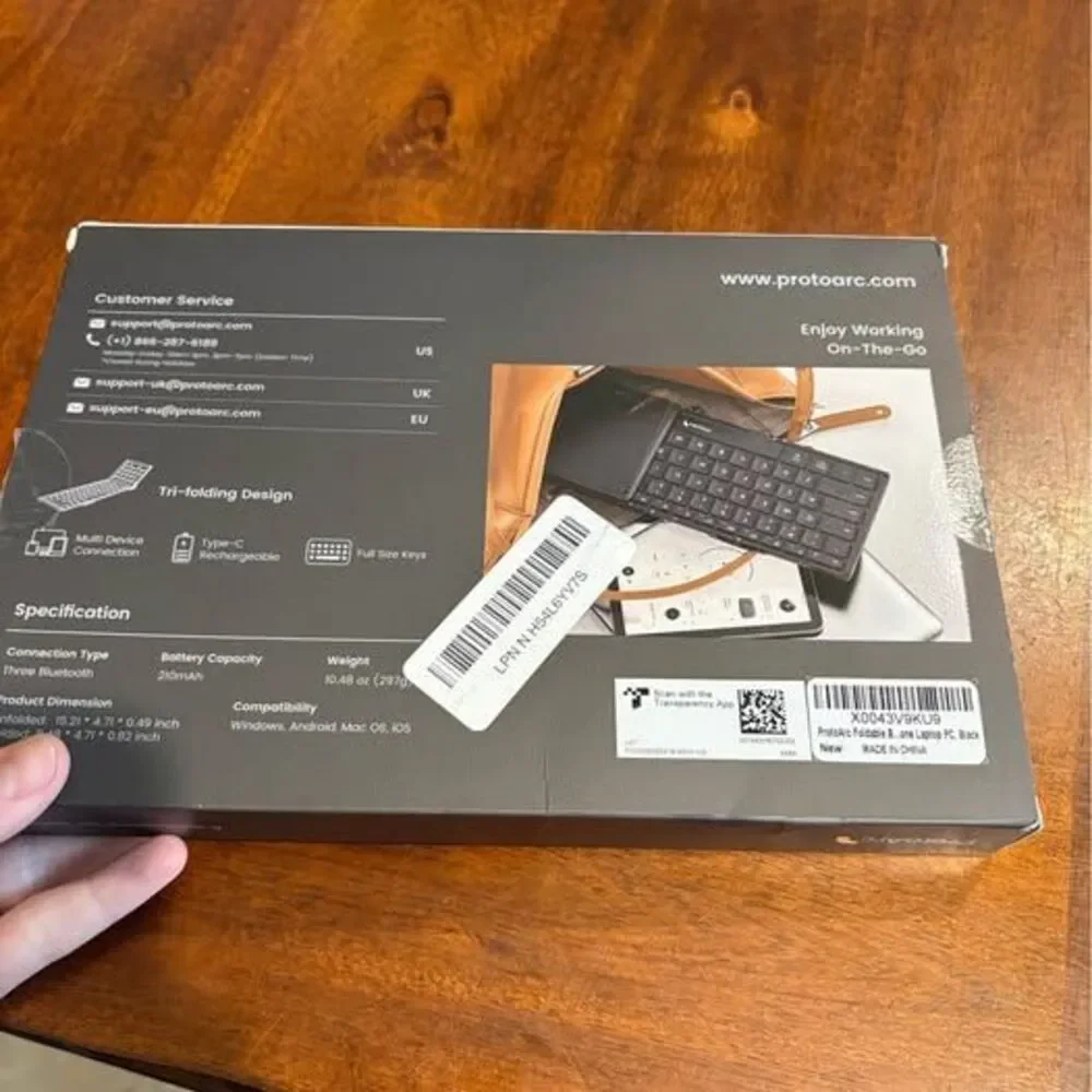 ProtoArc Foldable Bluetooth Keyboard, XK01